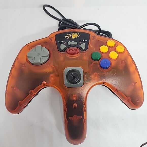 N64 Nintendo 64 Mad Catz Controller w/ Turbo & Slow Red Translucent - Picture 1 of 9